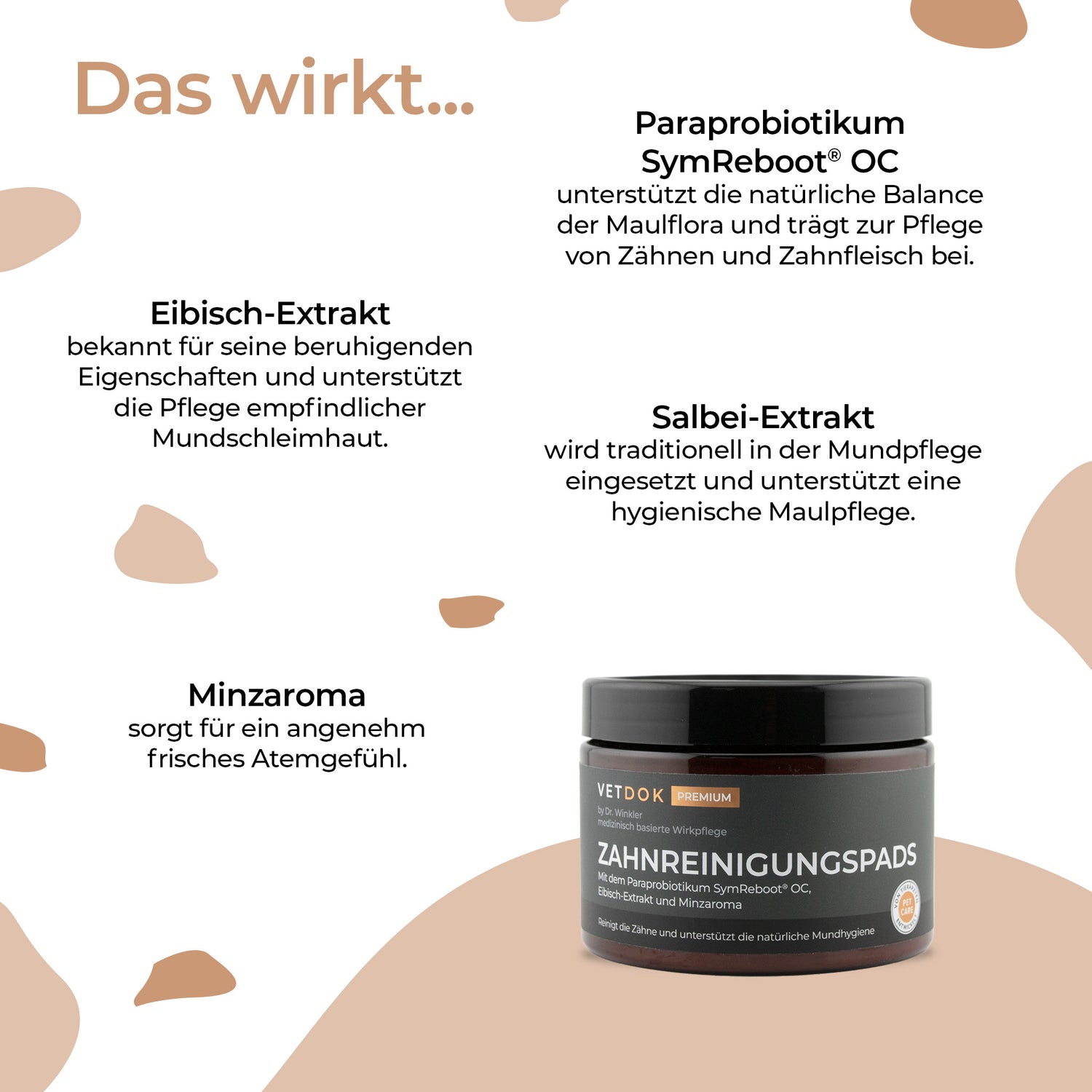 Zahnreinigungspads für Hunde 100 Stk.