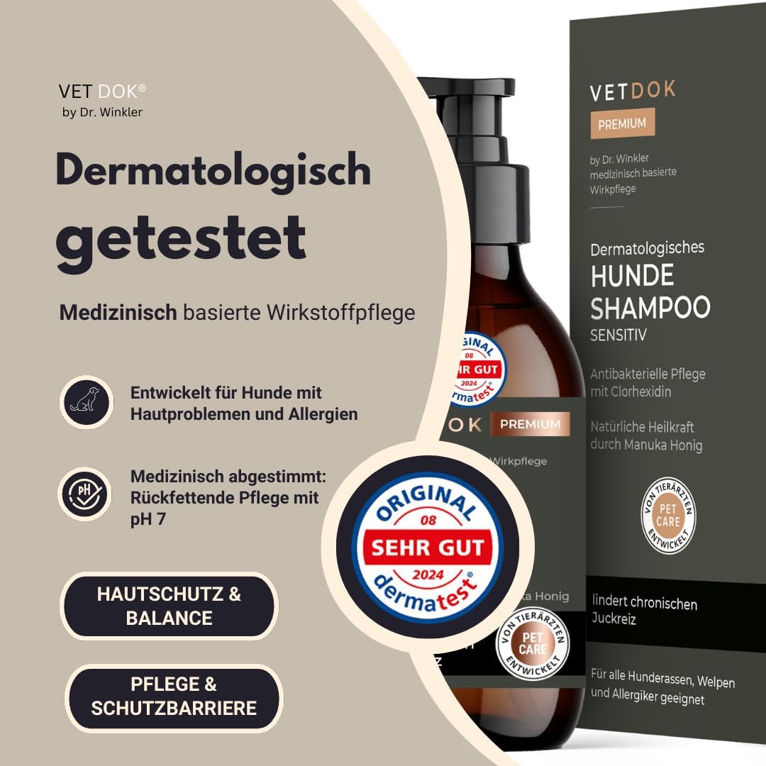 VetDok by Dr. Winkler – Dermatologisches Hundeshampoo Sensitiv